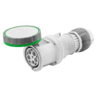 GEWISS - PRESA MOBILE DIRITTA HP - IP66/IP67/IP68/IP69 - 3P+T 63A >50V >300-500HZ - VERDE - 2H - CABLAGGIO A MANTELLO