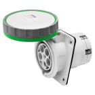 GEWISS - PRESA FISSA DA INCASSO A 10° HP - IP66/IP67 - 2P+T 63A >50V >300-500HZ - VERDE - 2H - CABLAGGIO A MANTELLO