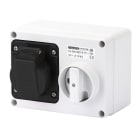 GEWISS - PRESA FISSA INTERBLOCCATA ORIZZONTALE - CON FONDO - SENZA BASE PORTAFUSIBILI - 3P+T 16A 480-500V - 50/60HZ 7H - IP44
