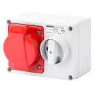 GEWISS - PRESA FISSA INTERBLOCCATA ORIZZONTALE - CON FONDO - SENZA BASE PORTAFUSIBILI - 2P+T 32A 380-415V - 50/60HZ 9H - IP44