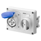 GEWISS - PRESA FISSA INTERBLOCCATA ORIZZONTALE - SENZA FONDO - SENZA BASE PORTAFUSIBILI - 3P+T 32A 200-250V - 50/60HZ 9H - IP44