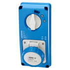 GEWISS - PRESA FISSA INTERBLOCCATA VERTICALE - AUTOMATIKA - MT 6KA CURVA C - SENZA FONDO - 2P+T 16A 200-250V - 50/60HZ 6H - IP67