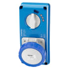 GEWISS - PRESA FISSA INTERBLOCCATA VERTICALE - AUTOMATIKA - MT 6KA CURVA C - SENZA FONDO - 2P+T 32A 200-250V - 50/60HZ 6H - IP67