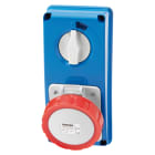 GEWISS - PRESA FISSA INTERBLOCCATA VERTICALE - SENZA FONDO - SENZA BASE PORTAFUSIBILI - 3P+N+T 16A 380-415V - 50/60HZ 6H - IP67