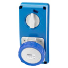 GEWISS - PRESA FISSA INTERBLOCCATA VERTICALE - SENZA FONDO - SENZA BASE PORTAFUSIBILI - 3P+N+T 32A 200-250V - 50/60HZ 9H - IP67