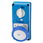 GEWISS - PRESA FISSA INTERBLOCCATA VERTICALE - SENZA FONDO - CON BASE PORTAFUSIBILI - 2P+T 16A 200-250V - 50/60HZ 6H - IP67