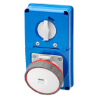 GEWISS - PRESA FISSA INTERBLOCCATA VERTICALE - SENZA FONDO - CON BASE PORTAFUSIBILI - 3P+T 63A 380-415V - 50/60HZ 6H - IP67