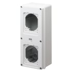 GEWISS - CASSETTA DA PARETE CON COPERCHIO FLANGIATO PER 2 CALOTTE - IP55