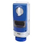 GEWISS - PRESA FISSA INTERBLOCCATA VERTICALE - SENZA FONDO - IMPIEGHI GRAVOSI - CON BASE PORTAFUSIBILI - 2P+T 32A 200-250V-50/60HZ 6H - IP66