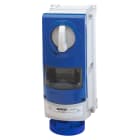 GEWISS - PRESA FISSA INTERBLOCCATA VERTICALE - CON FONDO - CON BASE PORTAFUSIBILI - 2P+T 63A 200-250V-50/60HZ 6H - IP66