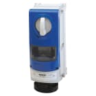 GEWISS - PRESA FISSA INTERBLOCCATA VERTICALE - CON FONDO - CON BASE PORTAFUSIBILI - 3P+N+T 63A 480-500V-50/60HZ 7H - IP66