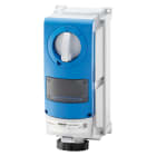 GEWISS - PRESA FISSA INTERBLOCCATA VERTICALE - CON FONDO -PER MONTAGGIO APPARECCHIATURE MODULARI - IMPIEGHI GRAVOSI - 3P+T 63A 480-500V-50/60HZ 7H-IP66