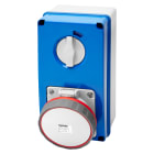 GEWISS - PRESA FISSA INTERBLOCCATA VERTICALE - CON FONDO - SENZA BASE PORTAFUSIBILI - 2P+T 63A 380-415V - 50/60HZ 9H - IP67