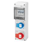 GEWISS - Q-DIN 5 DBO - 1 PRESA IEC 309 - 1 PRESA CIVILE - IP44