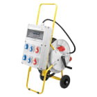 GEWISS - Q-DIN 14 ASC - MOBILE E PORTATILE - CON CARRELLO - 2 2P+T 16A IEC309 + 2 3P+T 16A IEC 309 + 2 PRESE STANDARD TEDESCO 16A - IP44