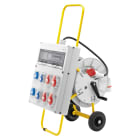 GEWISS - Q-DIN 20 ASC - MOBILE E PORTATILE - CON CARRELLO - 2 2P+T 16A IEC309 + 2 3P+T 16A IEC 309 + 2 3P+T 32A IEC309 + 2 PRESE STANDARD TEDESCO 16A - IP44