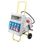 GEWISS - Q-DIN 20 ASC - MOBILE E PORTATILE - CON CARRELLO - 2 2P+T 16A IB + 1 3P+T 16A IB + 1 3P+T 32A IB - IP65