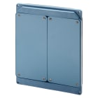 GEWISS - QMC16/63 - PANNELLO FLANGIATO - 2 PRESE INTERBLOCCATE VERTICALI 16/32A IP55 - AZZURRO