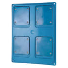 GEWISS - QMC16/63 - PANNELLO FLANGIATO - 4 FLANGE INCASSO 16/32A - AZZURRO
