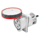 GEWISS - PRESA FISSA DA INCASSO A 10° - IP67 - 3P+T 125A 380-415V 50/60HZ - ROSSO - 6H - CON CONTATTO PULITO