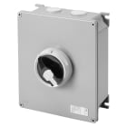 GEWISS - INTERRUTTORE SEZIONATORE ROTATIVO - HP - DA PARETE - COMANDO - CASSETTA IN METALLO - 63A 3P+N - MANOPOLA NERA LUCCHETTABILE - IP66