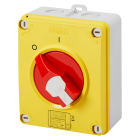 GEWISS - INTERRUTTORE SEZIONATORE ROTATIVO - HP - EMERGENZA - CASSETTA IN MATERIALE ISOLANTE - 32A 4P - MANOPOLA ROSSA LUCCHETTABILE - IP66/67/69