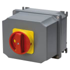 GEWISS - INTERRUTTORE SEZIONATORE ROTATIVO - DA PARETE - EMERGENZA - ATEX - CASSETTA IN ALLUMINIO - MANOPOLA ROSSA - 3P 32A - IP65