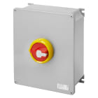 GEWISS - INTERRUTTORE SEZIONATORE ROTATIVO - HP - DA PARETE - EMERGENZA - CASSETTA IN METALLO - 160A 4P - MANOPOLA ROSSA LUCCHETTABILE - IP66