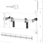 GEWISS - COPPIA DI STAFFE DI MONTAGGIO - QDX - PER STRUTTURE P=300MM - PER MSX/D/M/C 160-250