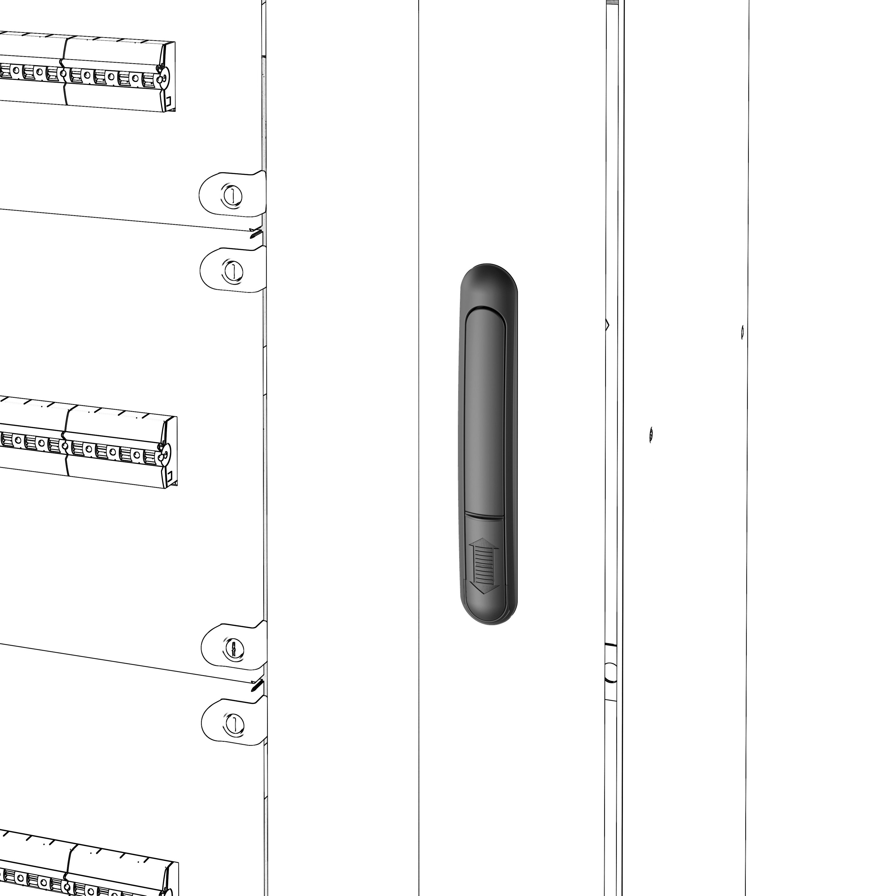 GEWISS - SERRATURA DI RICAMBIO - QDX 630 L - PER PORTA VANO CAVI ESTERNO