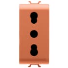 GEWISS - PRESA STANDARD ITALIANO 250V ac - PER LINEE DEDICATE - 2P+T 16A BIVALENTE - P11-P17 - 1 MODULO - ARANCIO - CHORUSMART GW10233