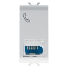 GEWISS - PRESA TELEFONICA STANDARD INGLESE - 6 CONTATTI - MORSETTI A VITE - 1 MODULO - BIANCO LUCIDO - CHORUSMART GW10406