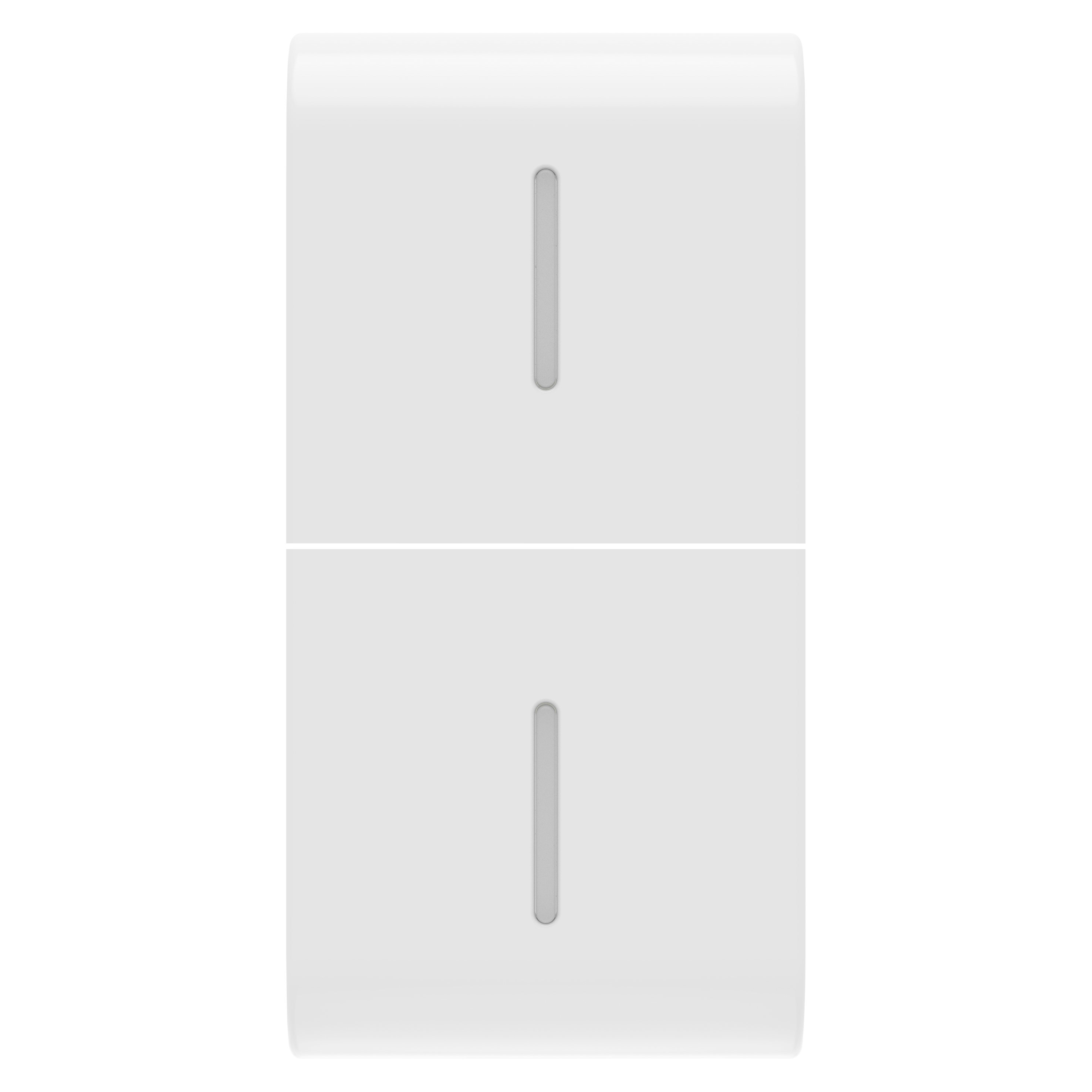 GEWISS - TASTO INTERCAMBIABILE PER COMANDI ASSIALI - CON 2 DIFFUSORI - 1 MODULO - BIANCO LUCIDO - CHORUSMART GW10557S