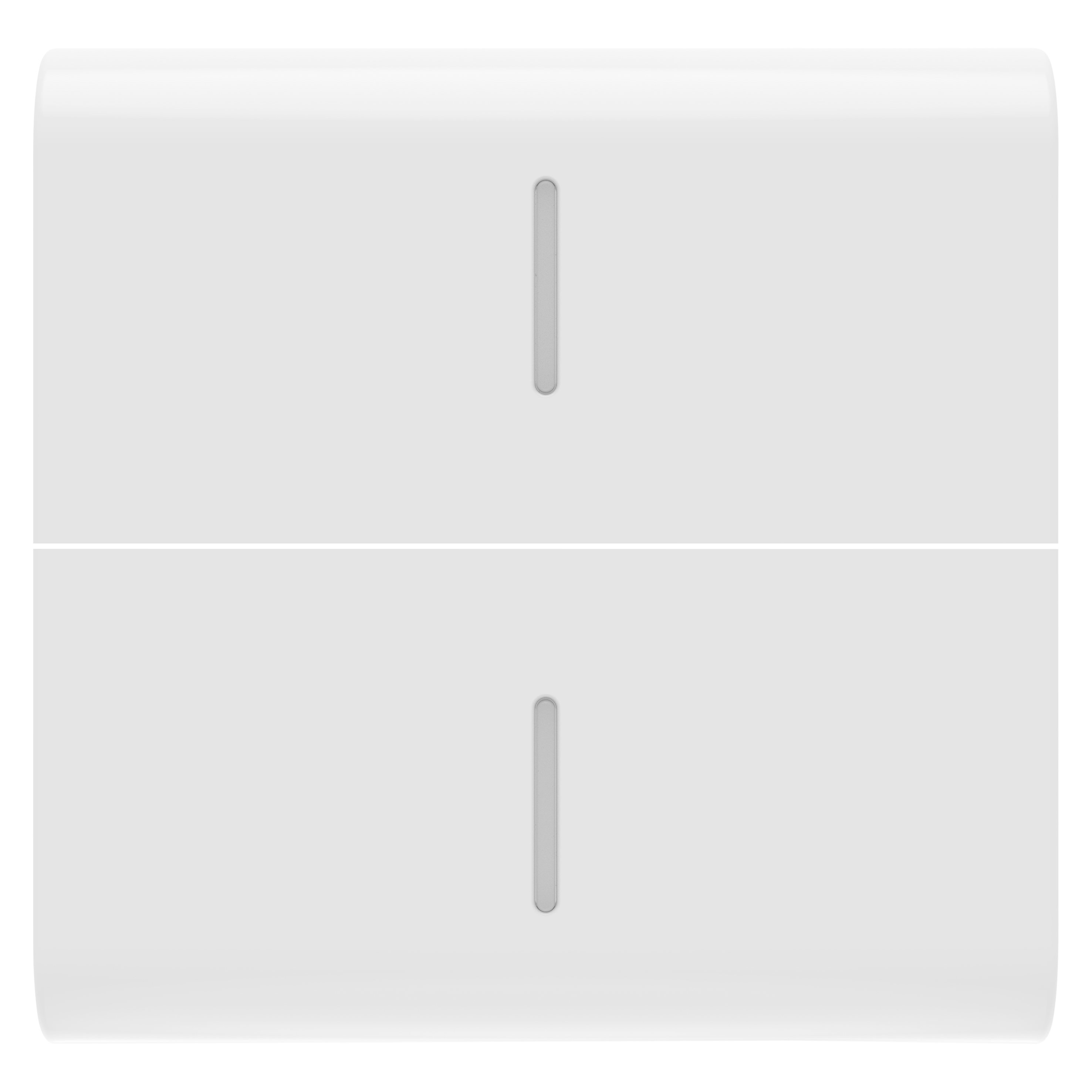 GEWISS - TASTO INTERCAMBIABILE PER COMANDI ASSIALI - CON 2 DIFFUSORI - 2 MODULI - BIANCO LUCIDO - CHORUSMART GW10558S