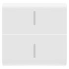 GEWISS - TASTO INTERCAMBIABILE PER COMANDI ASSIALI - CON 2 DIFFUSORI - 2 MODULI - BIANCO LUCIDO - CHORUSMART GW10558S