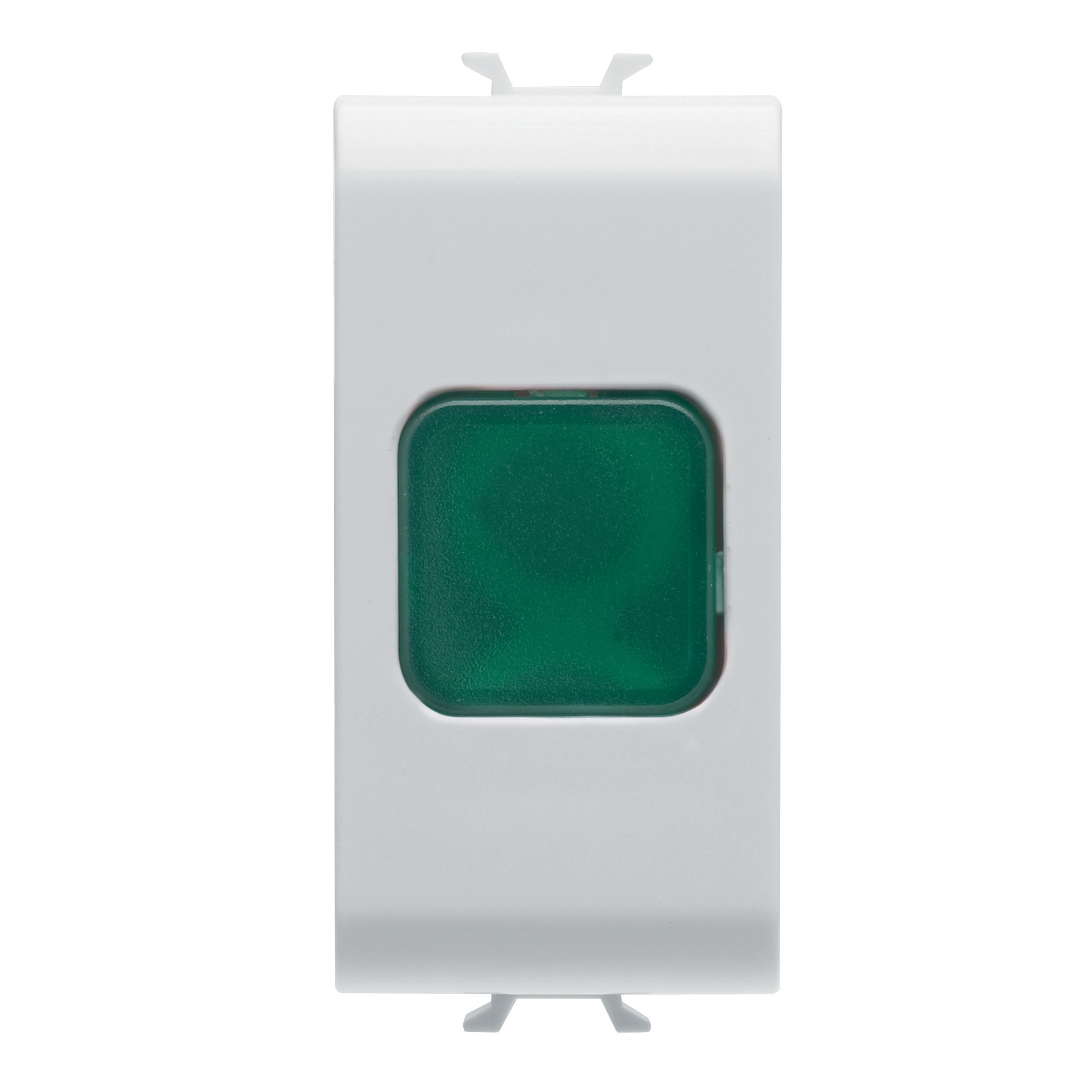 GEWISS - SPIA DI SEGNALAZIONE SINGOLA - VERDE - 1 MODULO - BIANCO LUCIDO - CHORUSMART GW10622