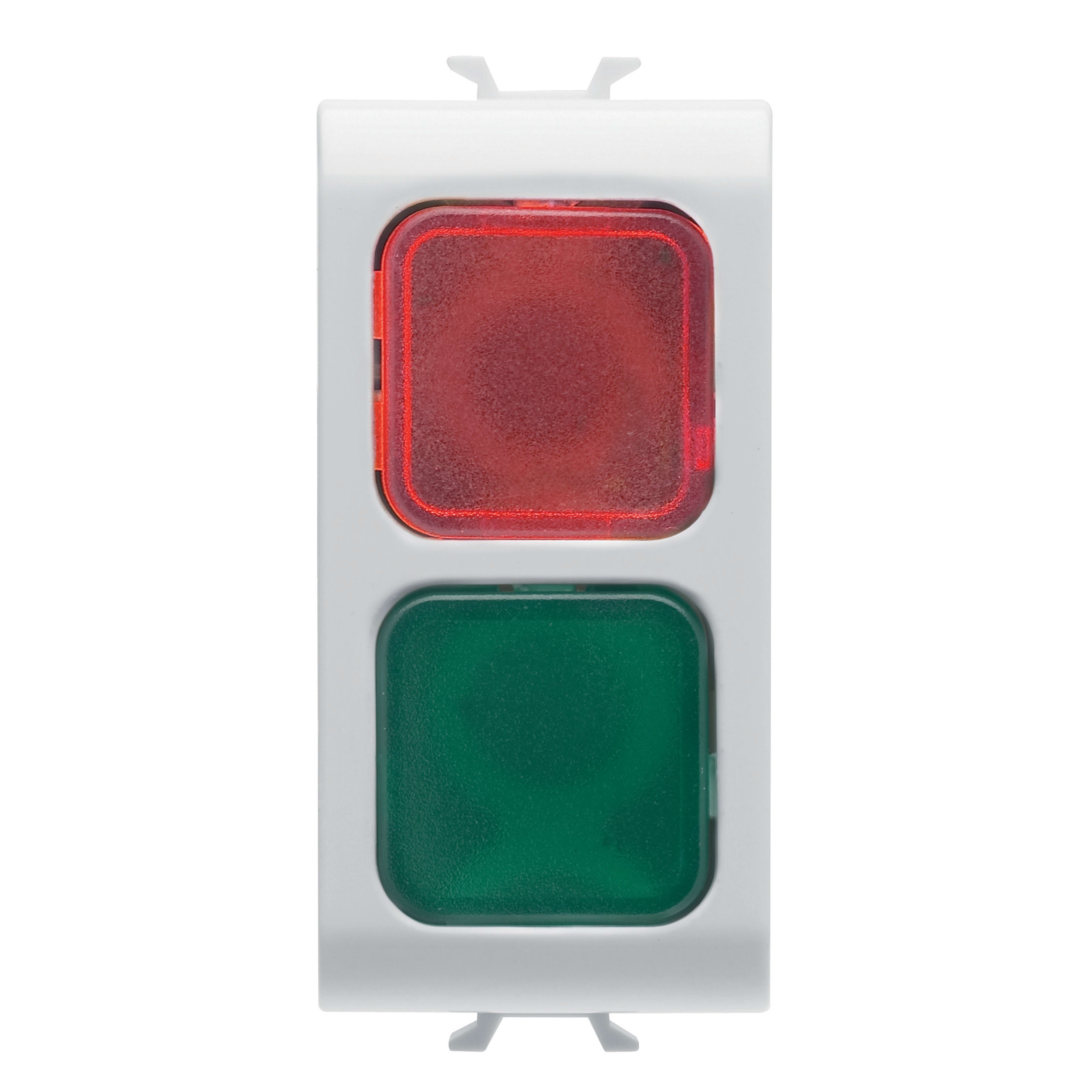 GEWISS - SPIA DI SEGNALAZIONE DOPPIA - ROSSO/VERDE - 1 MODULO - BIANCO LUCIDO - CHORUSMART GW10629