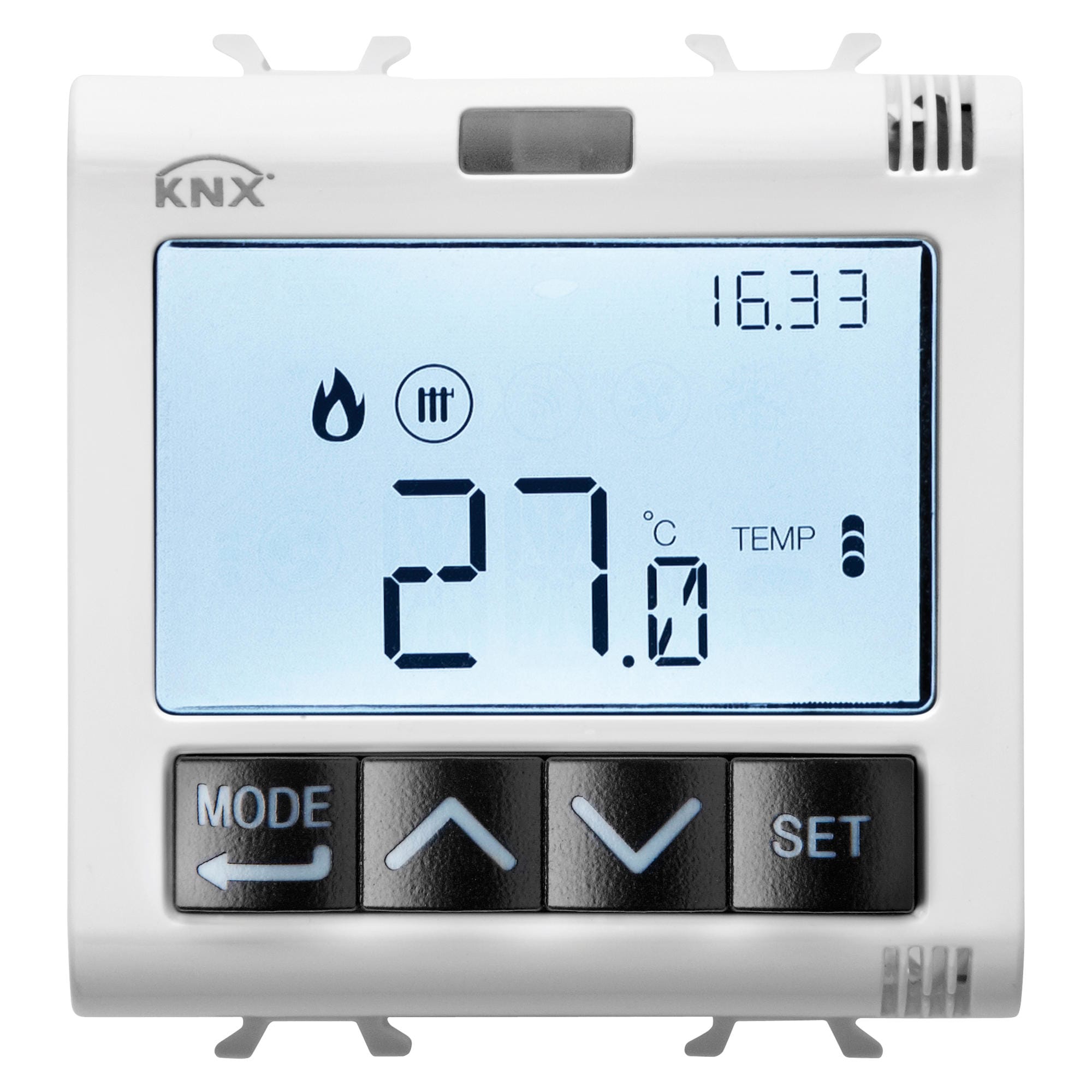 GEWISS - TERMOSTATO CON GESTIONE UMIDITÀ - KNX - 2 MODULI - BIANCO - CHORUSMART GW10795H