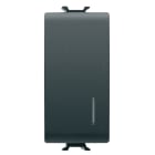 GEWISS - PULSANTE UNIPOLARE 250V ac - NA 16A ILLUMINABILE - CON DIFFUSORE - 1 MODULO - NERO SATINATO - CHORUSMART GW12132