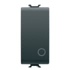 GEWISS - PULSANTE BIPOLARE 250V ac - NA 16A - NEUTRO - SIMBOLO 0 - 1 MODULO - NERO SATINATO - CHORUSMART