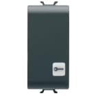 GEWISS - PULSANTE UNIPOLARE 250V ac - NA 16A ILLUMINABILE - CON LENTE NEUTRA SOSTITUIBILE - SIMBOLO CHIAVE - 1 MODULO - NERO SATINATO - CHORUSMART
