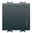 GEWISS - PULSANTE UNIPOLARE 250V ac - MORSETTI CABLAGGIO RAPIDO - NA 16A ILLUMINABILE - CON DIFFUSORE - 2 MODULI - NERO SATINATO - CHORUSMART