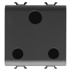 GEWISS - PRESA STANDARD INDIANO-SUDAFRICANO 250V ac - 2P+T 16A - 2 MODULI - NERO SATINATO - CHORUSMART GW12298