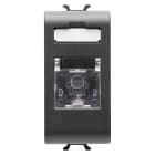 GEWISS - PRESA TELEFONICA STANDARD INTERNAZIONALE - RJ11 - MORSETTI A VITE - 1 MODULO - NERO SATINATO - CHORUSMART GW12401