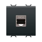 GEWISS - PRESA RJ45 - CATEGORIA 6 - FTP - 2 MODULI - NERO SATINATO - CHORUSMART GW12437