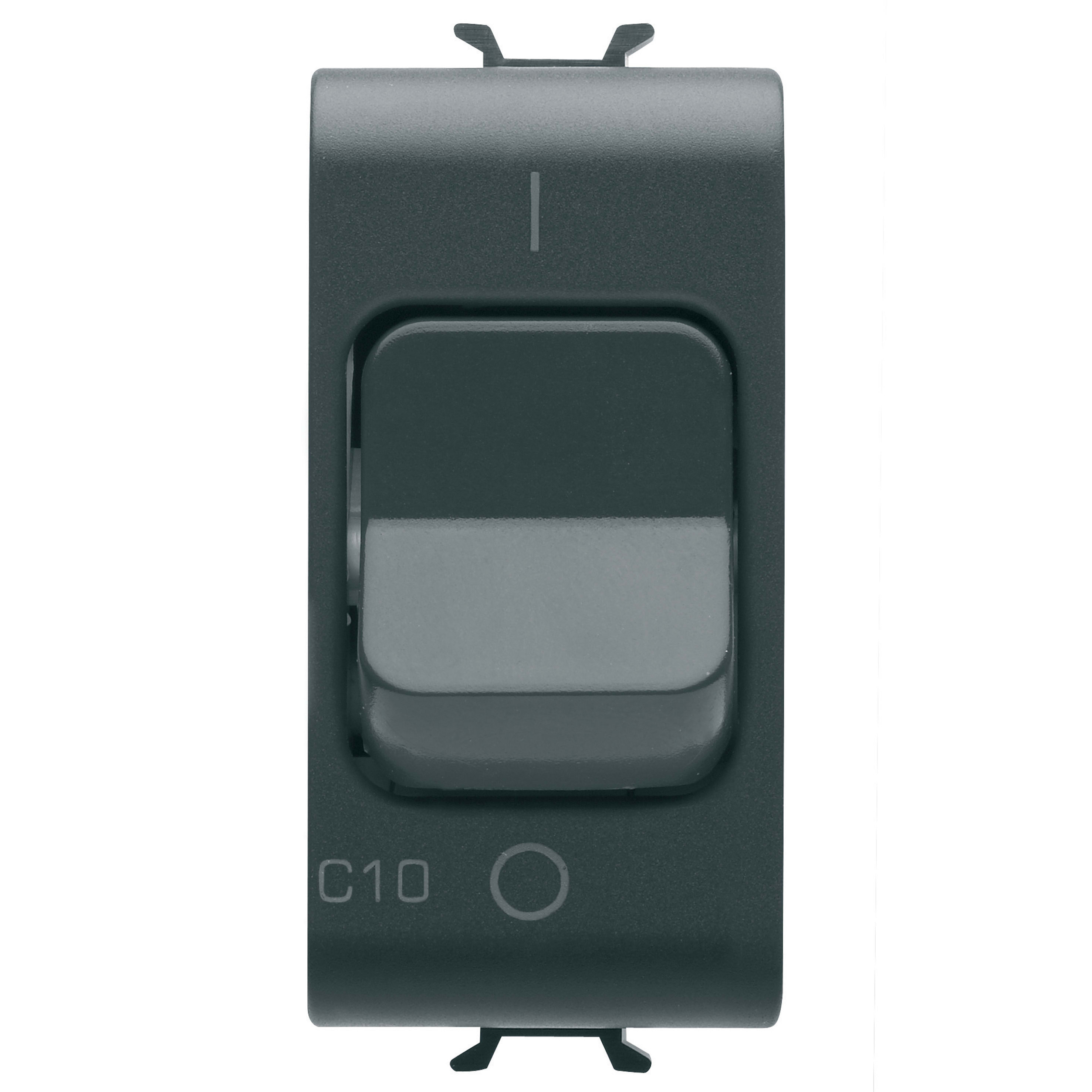GEWISS - INTERRUTTORE AUTOMATICO MAGNETOTERMICO - CURVA C - 1P 10A 230Vac - 1 MODULO - NERO SATINATO - CHORUSMART GW12462