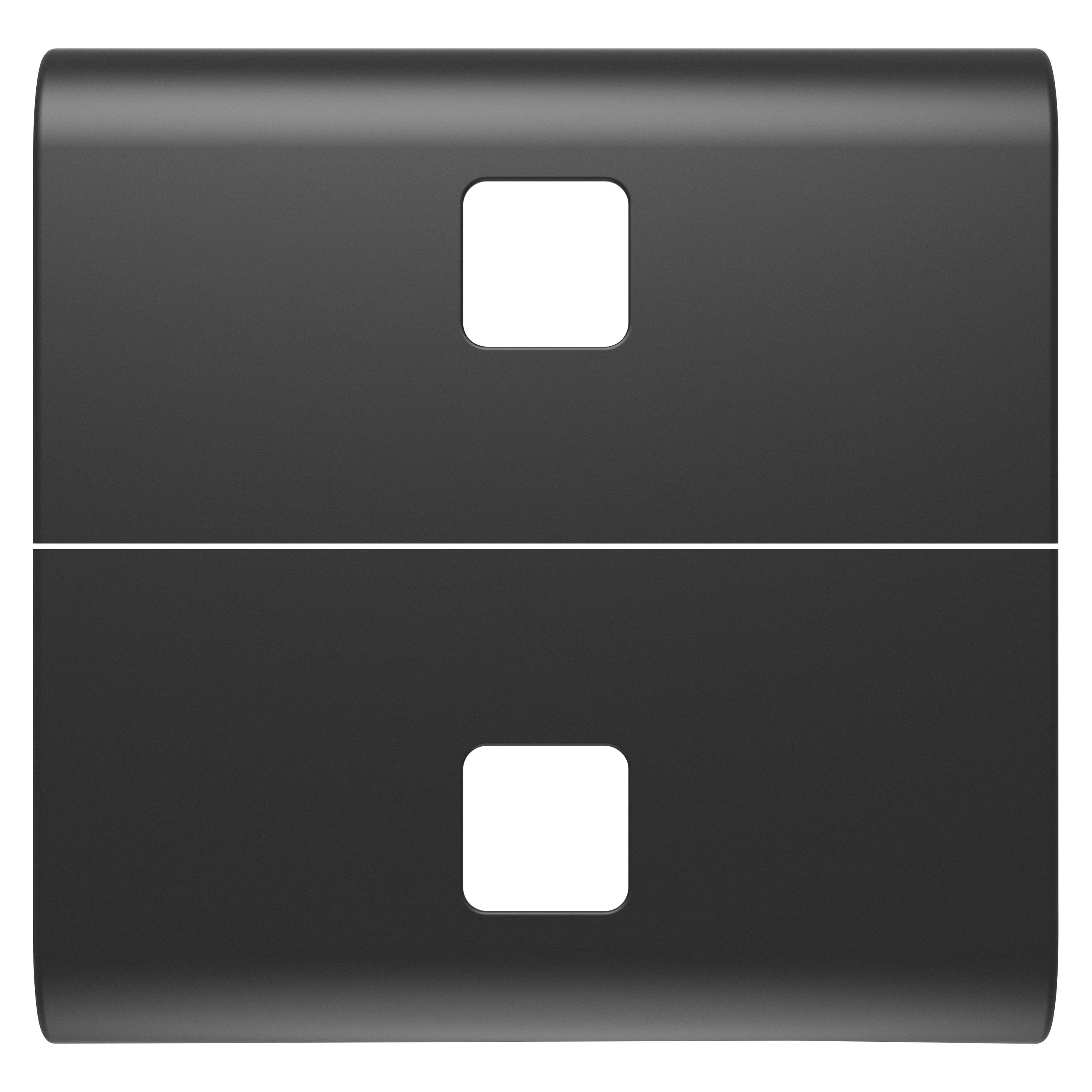 GEWISS - TASTO INTERCAMBIABILE PER COMANDI ASSIALI - DA COMPLETARE CON 2 LENTI - 2 MODULI - NERO SATINATO - CHORUSMART GW12554S