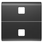 GEWISS - TASTO INTERCAMBIABILE PER COMANDI ASSIALI - DA COMPLETARE CON 2 LENTI - 2 MODULI - NERO SATINATO - CHORUSMART GW12554S