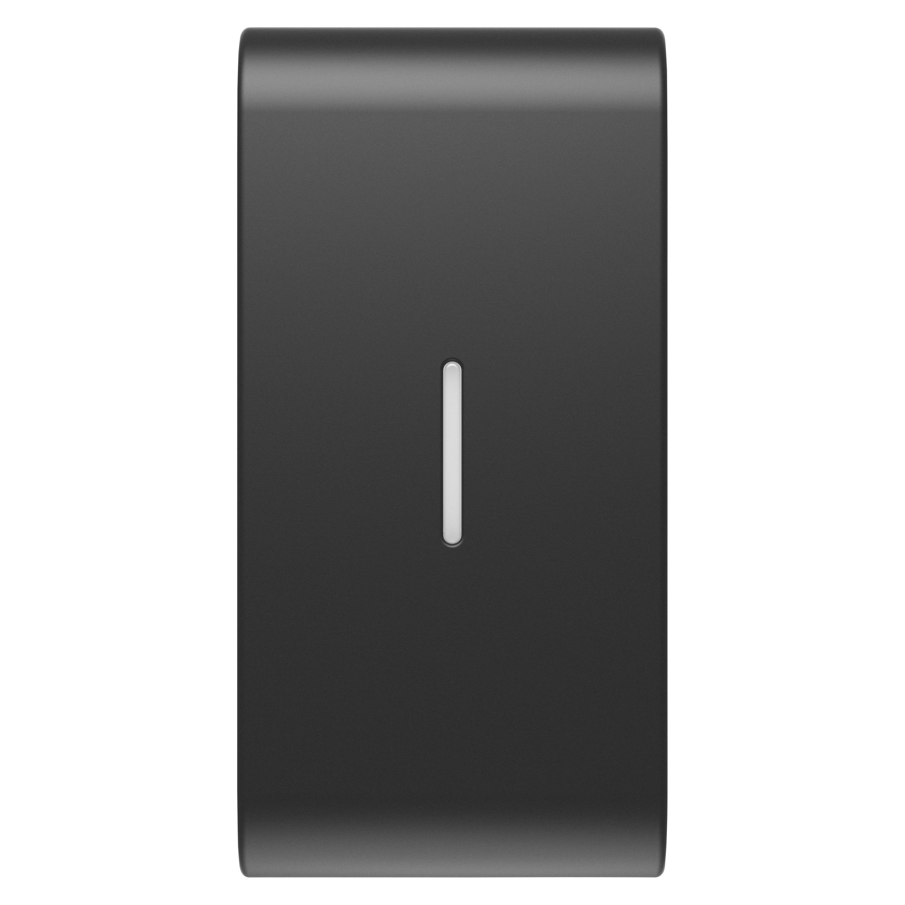 GEWISS - TASTO INTERCAMBIABILE PER COMANDI ASSIALI - CON DIFFUSORE - 1 MODULO - NERO SATINATO - CHORUSMART GW12555S