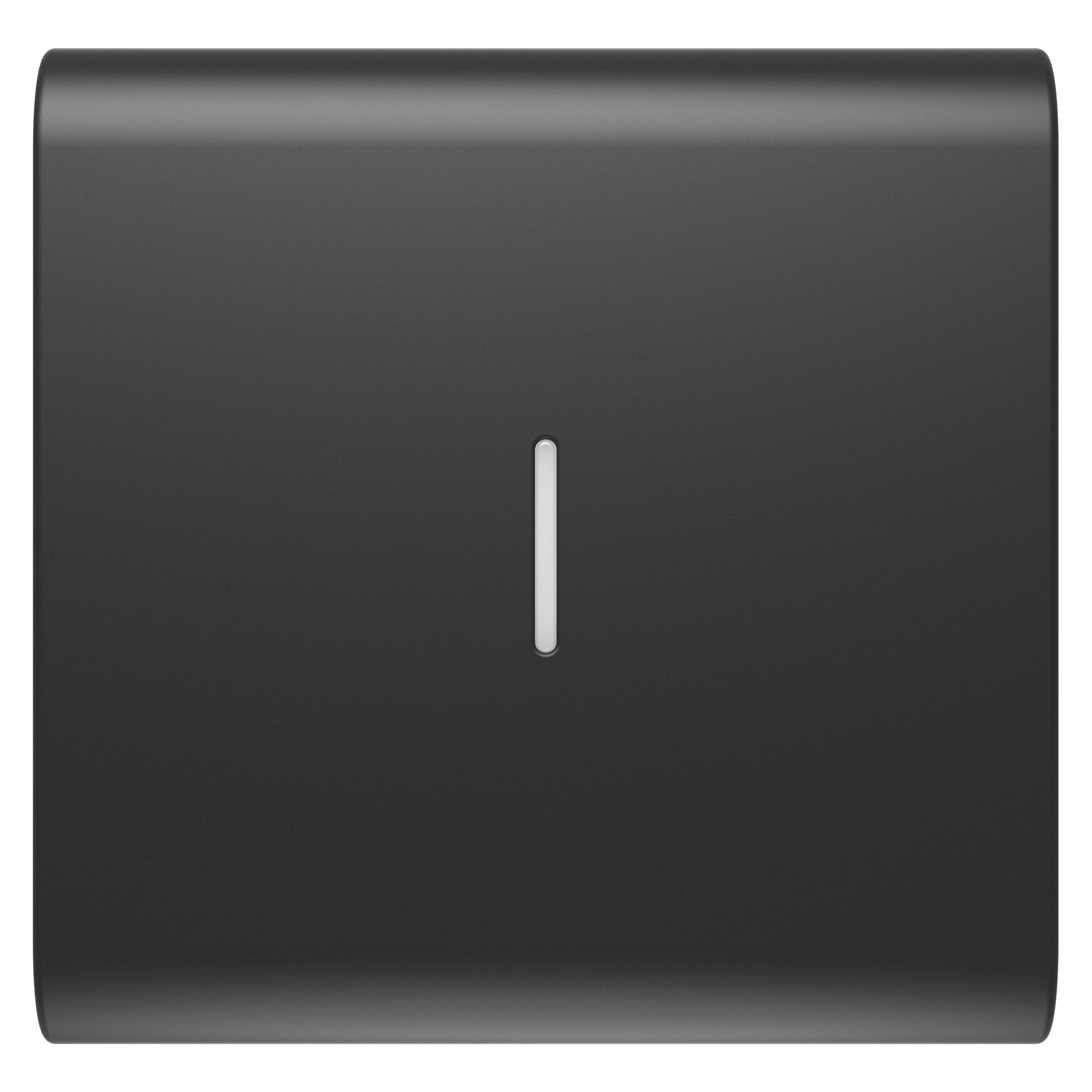 GEWISS - TASTO INTERCAMBIABILE PER COMANDI ASSIALI - CON DIFFUSORE - 2 MODULI - NERO SATINATO - CHORUSMART